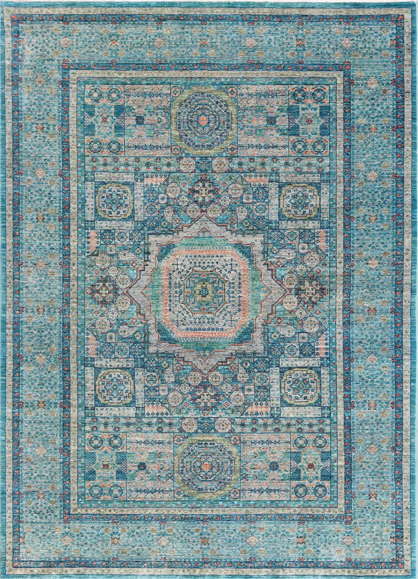 Elegant Harmony: Traditional Woolen Masterpiece 101SK49 - 7 X 10