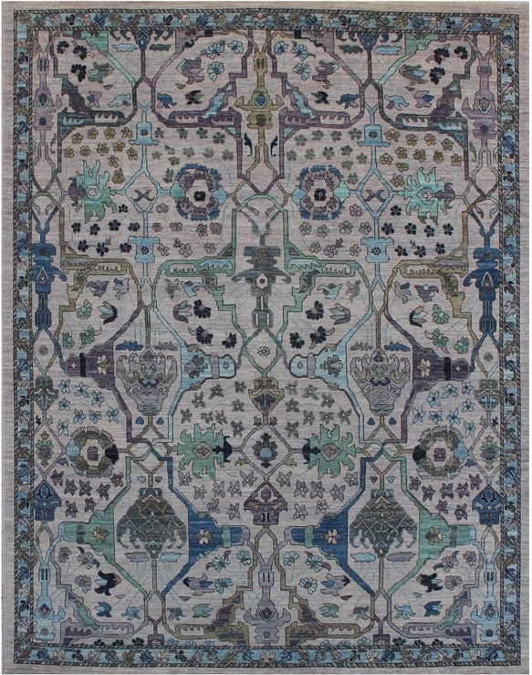 Elegance in Tradition: Handwoven Woolen Rug 102SK177 - 8 X 10