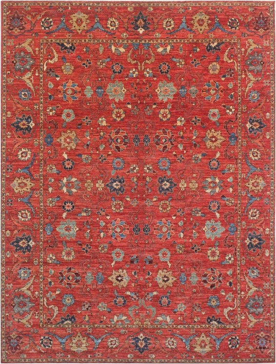 Exquisite Traditional Red Woolen Rug 102SK180 - 10 X 12