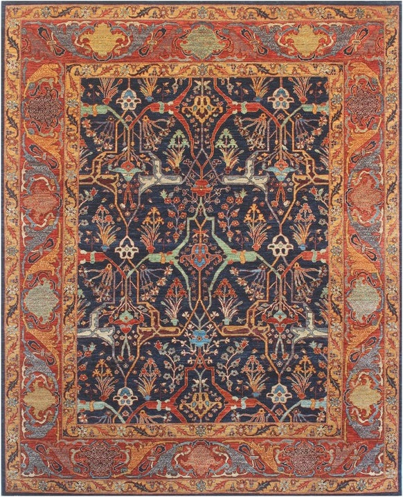 Exquisite Woolen Elegance: Timeless Floral Harmony 102SK189 - 8 X 10