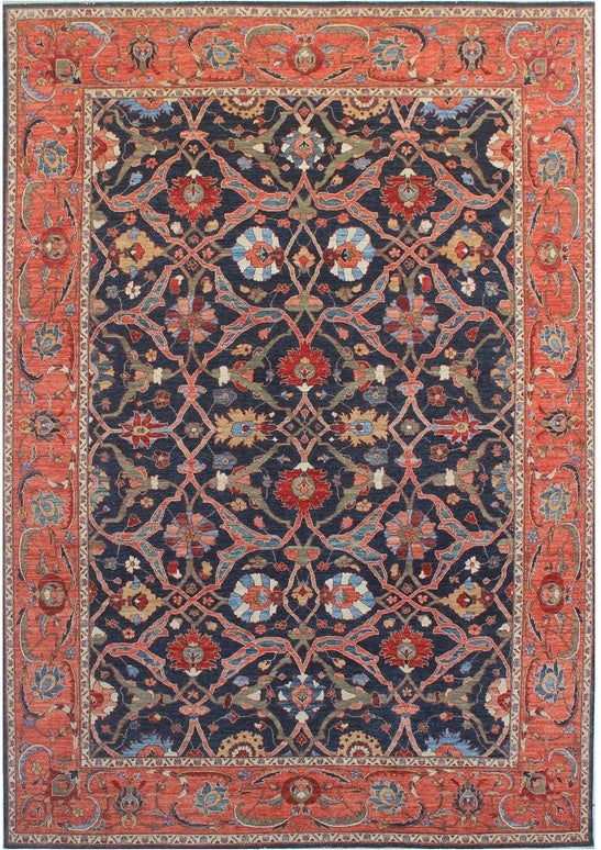 Regal Elegance Handcrafted Woolen Rug 102SK199 - 11 X 14