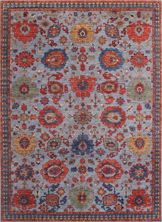 Elegant Harmony: Handwoven Woolen Rug 102SK375 - 10 X 12