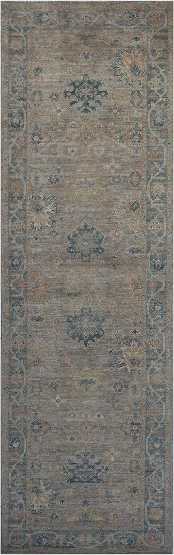 Timeless Elegance: Traditional Oushak Woolen Rug 102SK415 - 4 X 10