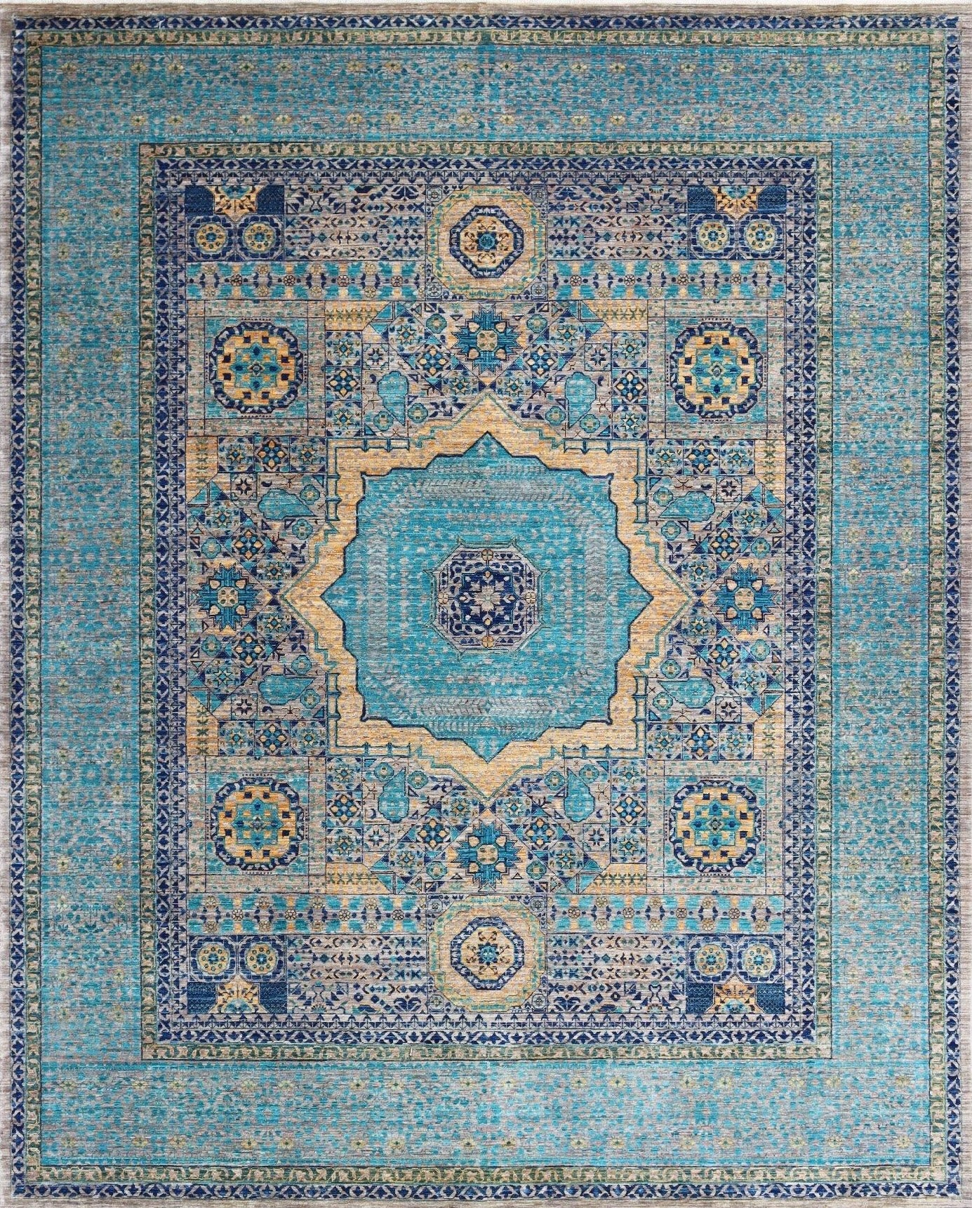 Exquisite Sapphire Woolen Rug 224138 - 9 X 10