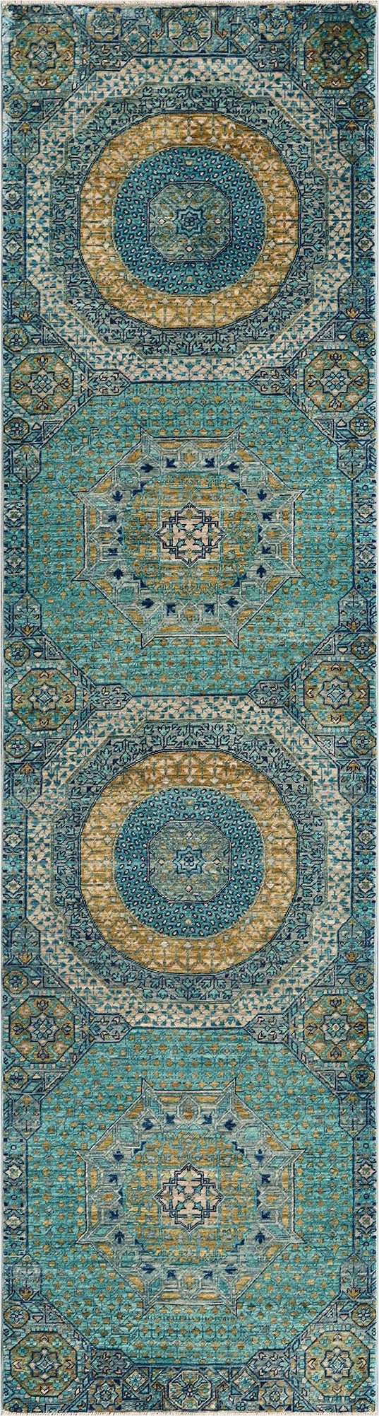 Majestic Medallion Woolen Rug 2420 - 3 X 10