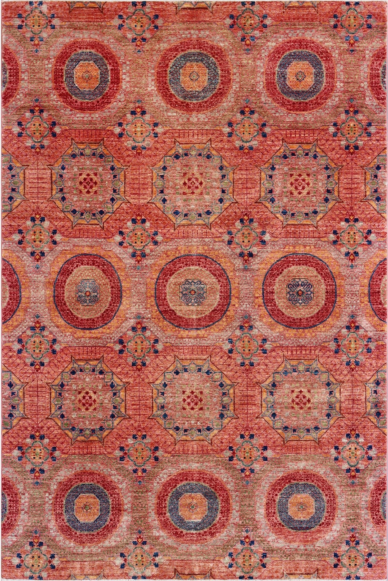 Elegant Tradition: Handcrafted Woolen Rug 2495 - 6 X 9