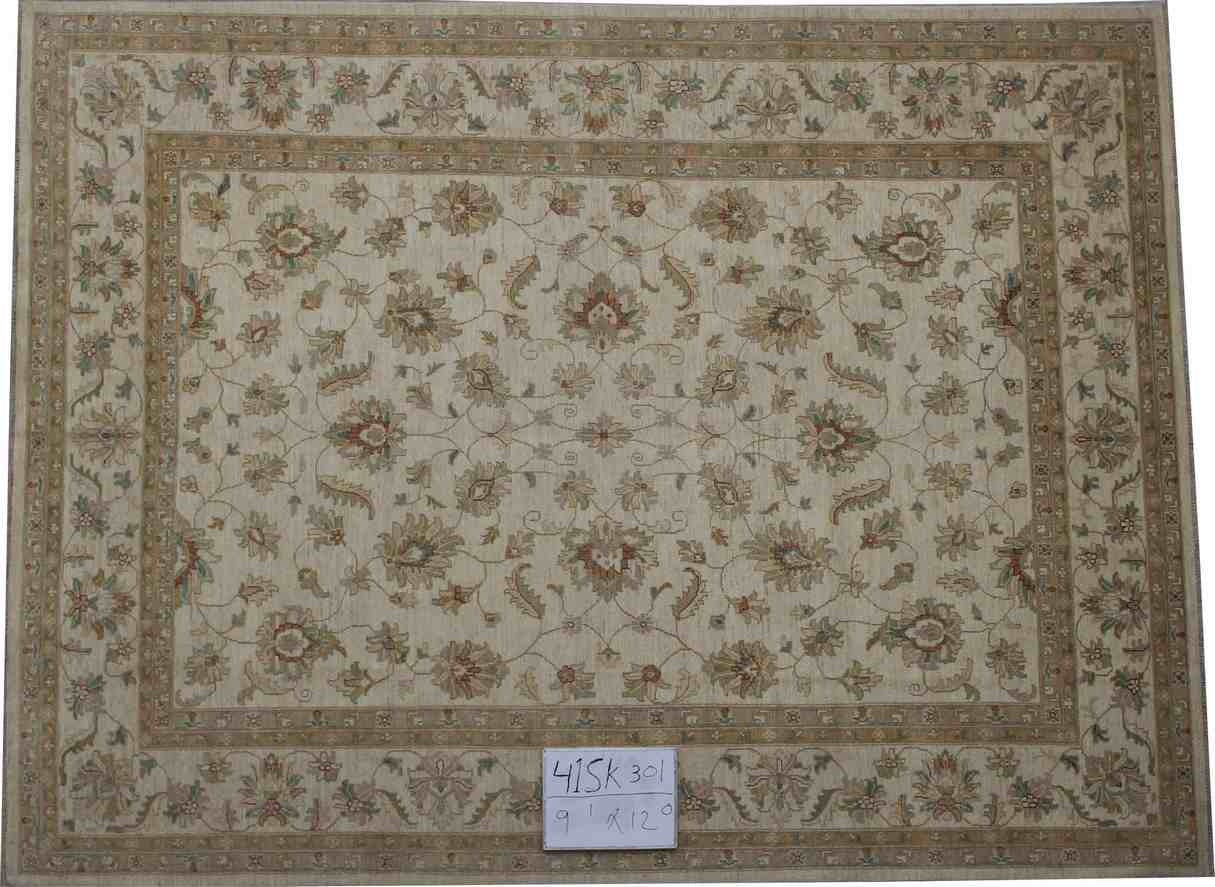 Elegance of Timeless Floral Woolen Rug 41SK301 - 9 X 12