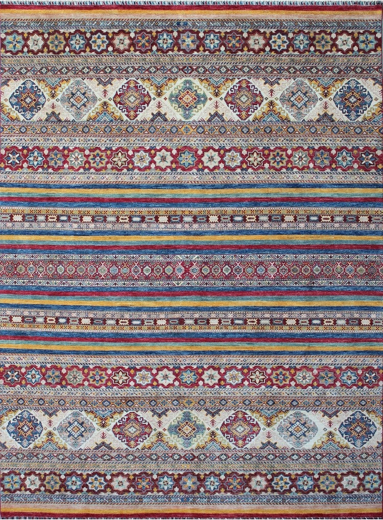 Elegant Mosaic Woolen Rug 55SK58 - 10 X 13