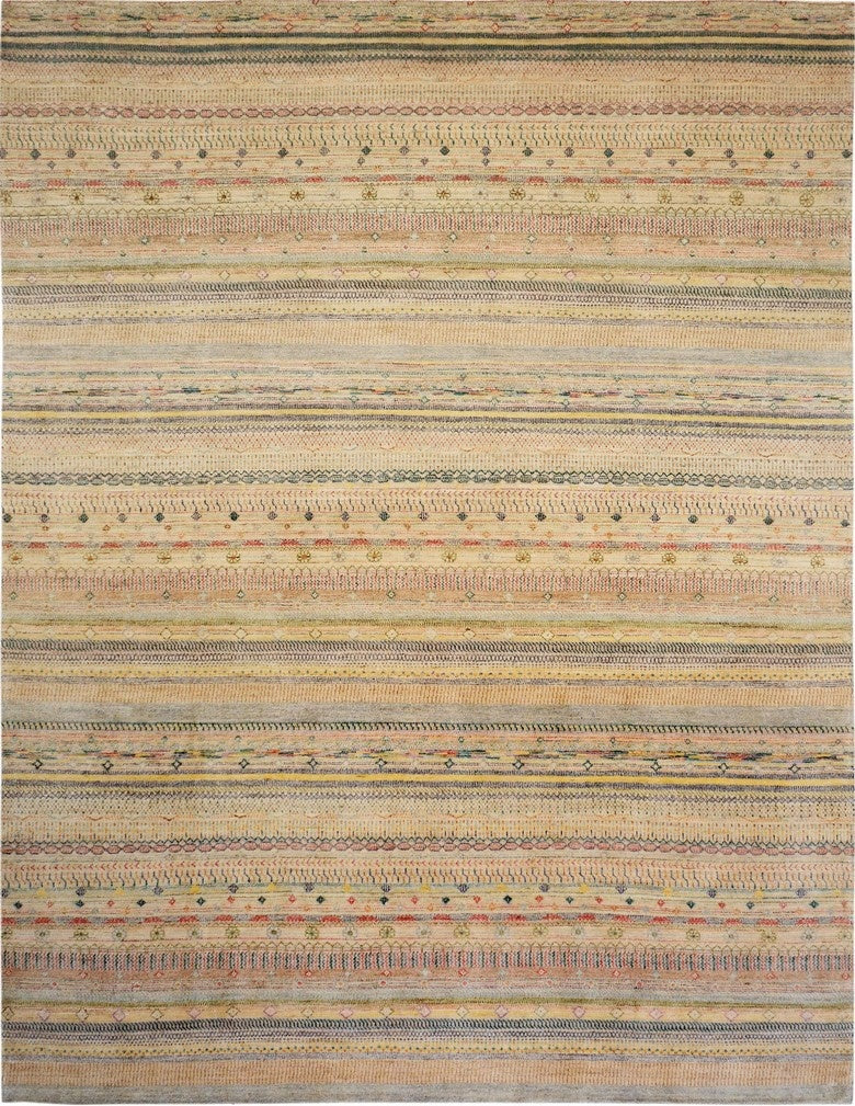 Elegant Earthy Tones Woolen Rug 62SK261 - 11 X 13