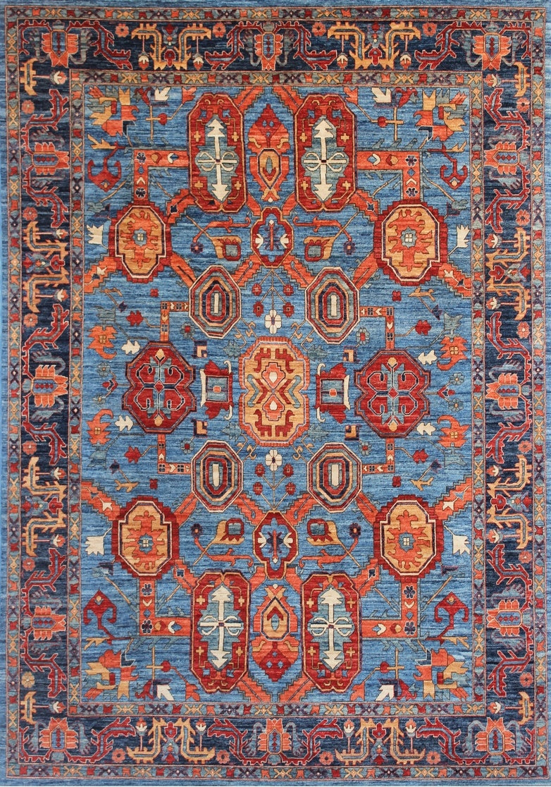Majestic Harmony: Traditional Woolen Rug 81SK27 - 8 X 12