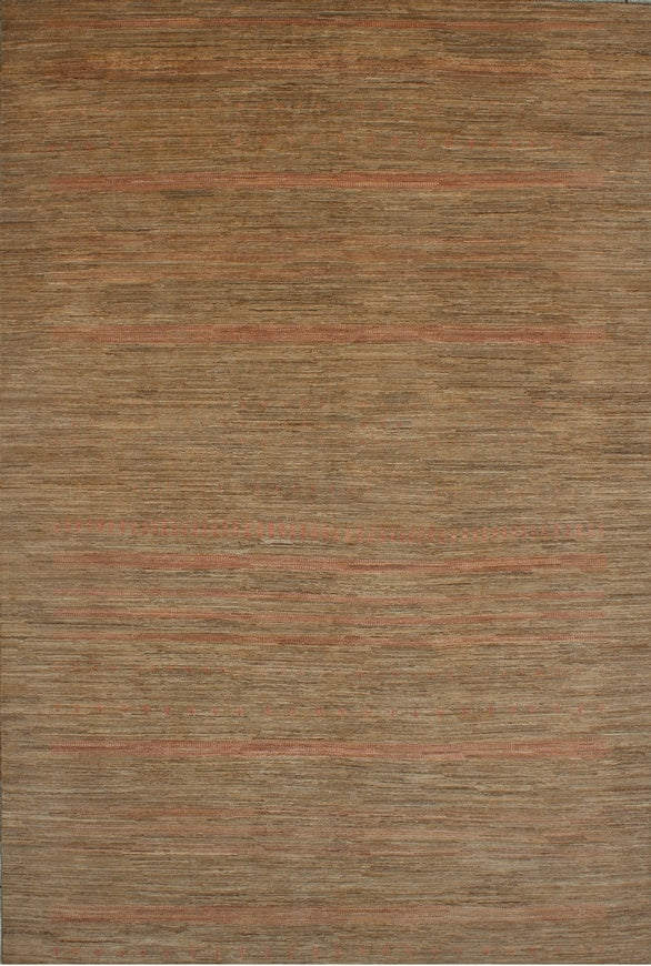 Elegance in Earth Tones: Contemporary Woolen Rug 86SK408 - 11 X 14