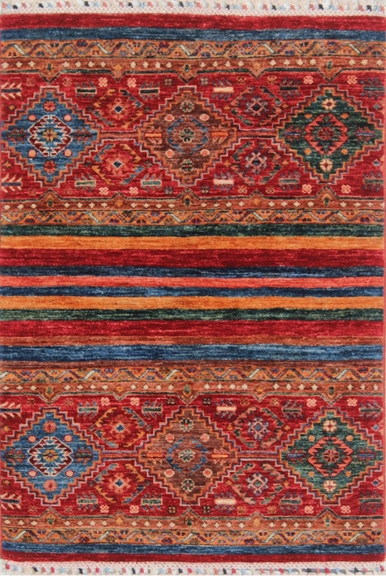 Vibrant Elegance: Traditional Woolen Masterpiece 90SK742 - 2 X 4