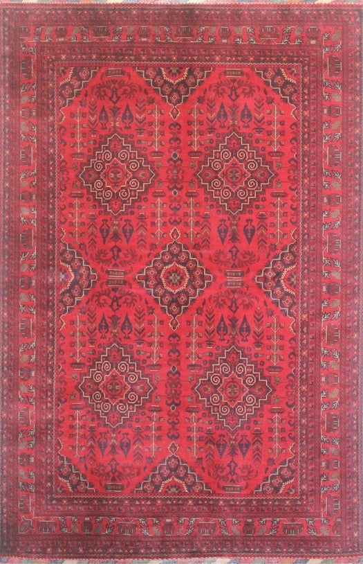 Elegant Red Persian Woolen Rug 90SK871 - 7 X 10