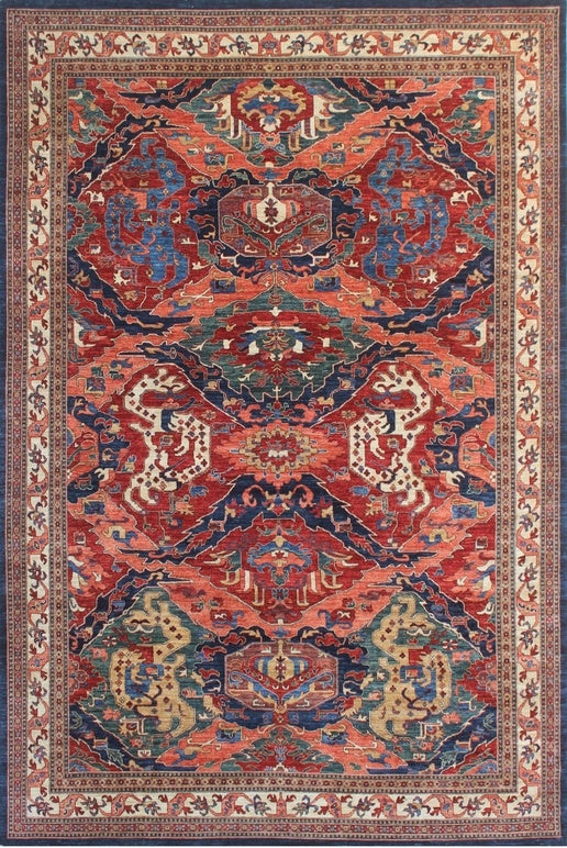 Ornate Harmony Woolen Rug 91SK387 - 11 X 14