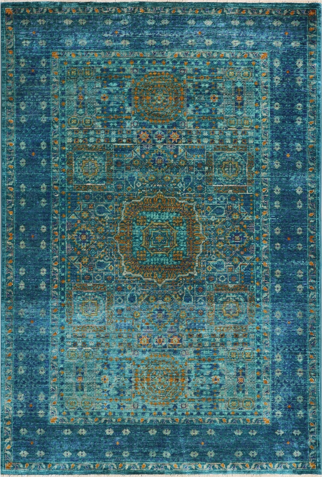 Opulent Harmony: Traditional Woolen Rug 91SK119 - 4 X 5