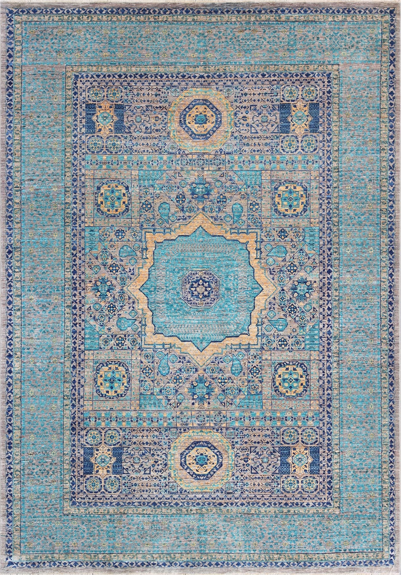Elegant Serene Woolen Rug 91SK166 - 7 X 10