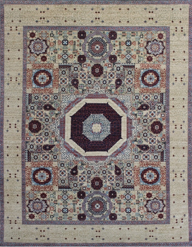 Timeless Elegance: Classic Woolen Rug 93SK1086 - 7 X 10