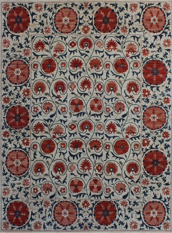 Exquisite Floral Woolen Rug 93SK161 - 8 X 10
