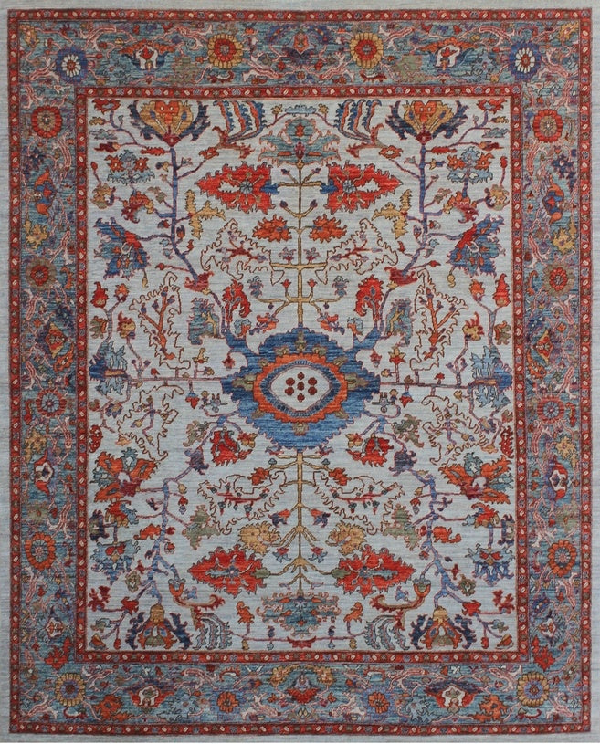 Elegant Handwoven Traditional Woolen Rug 93SK170 - 8 X 10