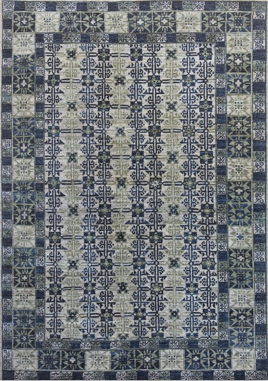Elegant Handwoven Woolen Masterpiece 93SK582 - 5 X 7