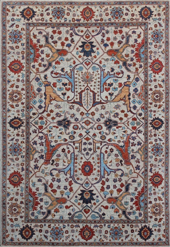 Elegant Traditional Woolen Rug 93SK915 - 6 X 9