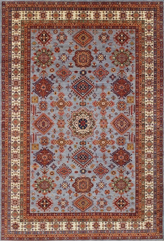 Elegant Handwoven Kazak Woolen Rug 94SK20 - 8 X 12