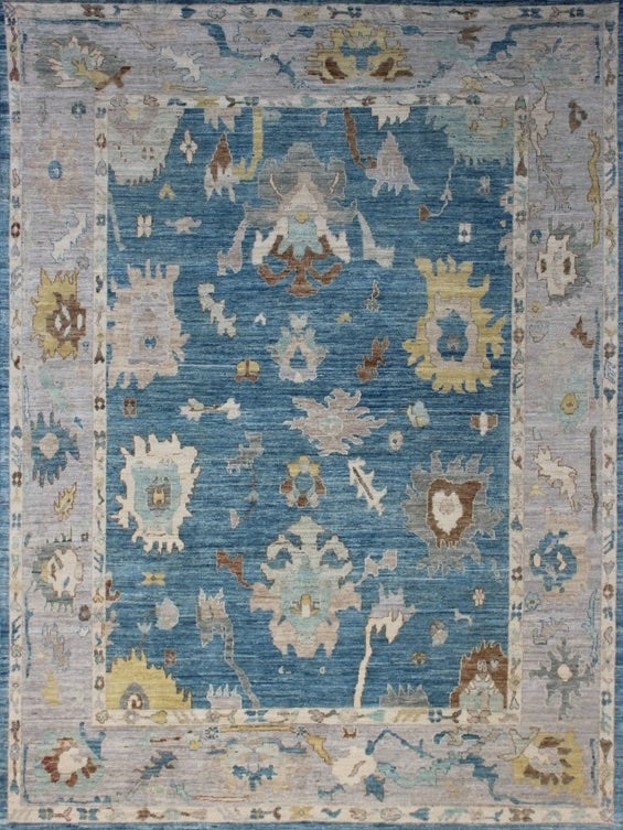 Timeless Elegance: Traditional Oushak Wool Rug 94SK458 - 10 X 12