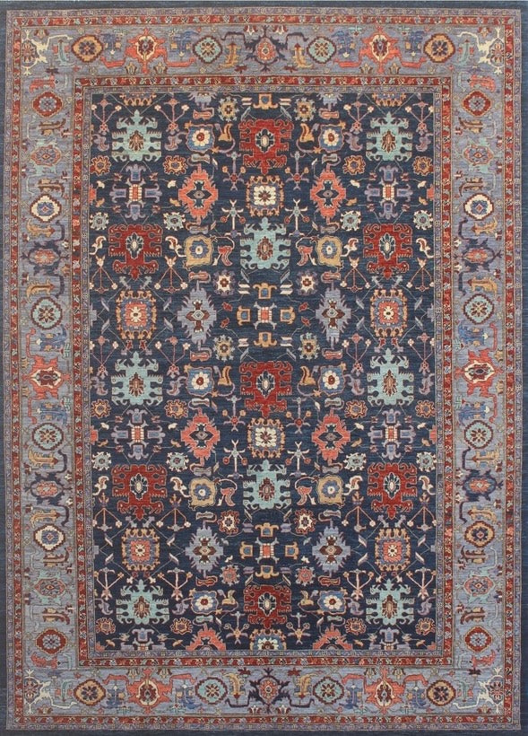 Exquisite Woolen Elegance: Timeless Artisan Rug 94SK510 - 11 X 14