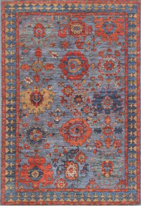 Exquisite Traditional Floral Woolen Rug 94SK809 - 5 X 6