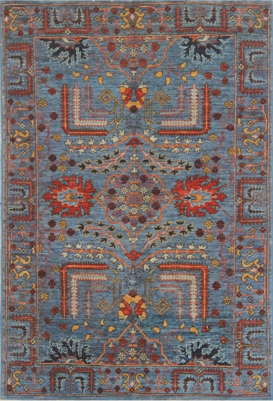 Elegance in Bloom: Exquisite Woolen Rug 94SK947 - 3 X 5