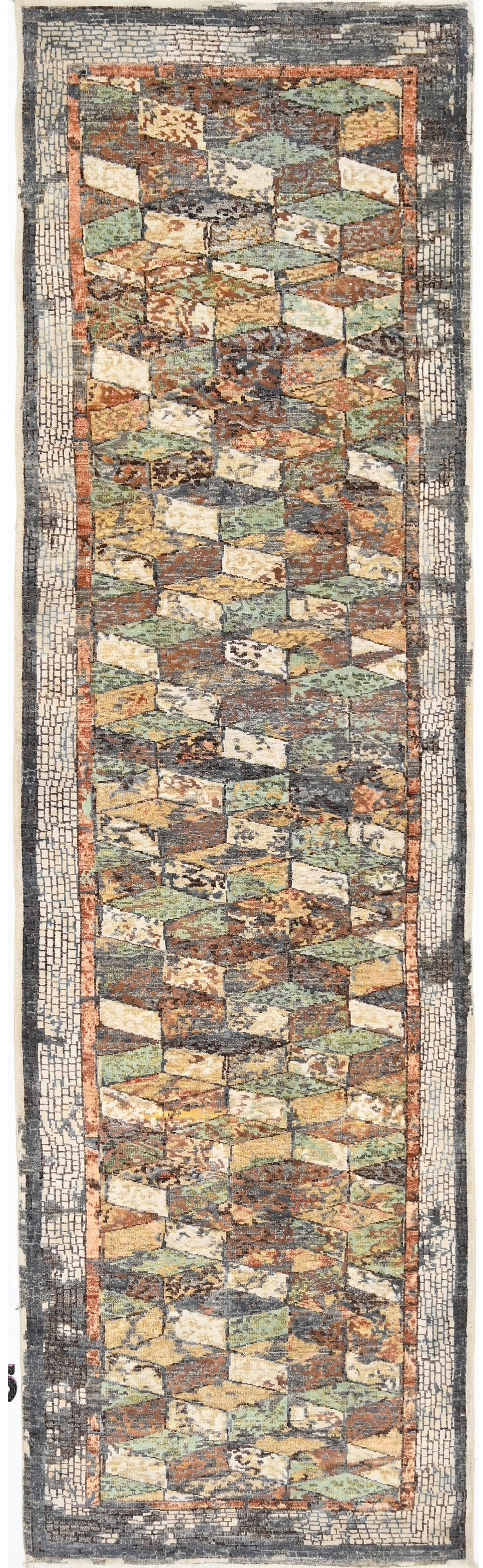 Elegance in Geometric Wool – A Contemporary Masterpiece 97SK105 - 3 X 10