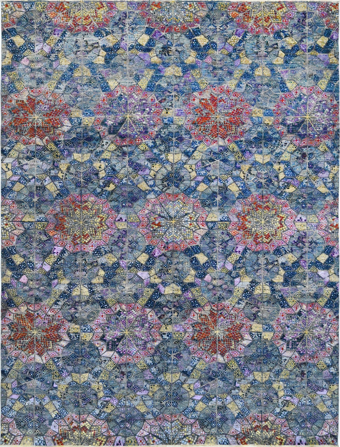 Vibrant Geometric Woolen Rug 97SK45 - 9 X 12Vibrant Geometric Woolen Rug 97SK45 - 9 X 12