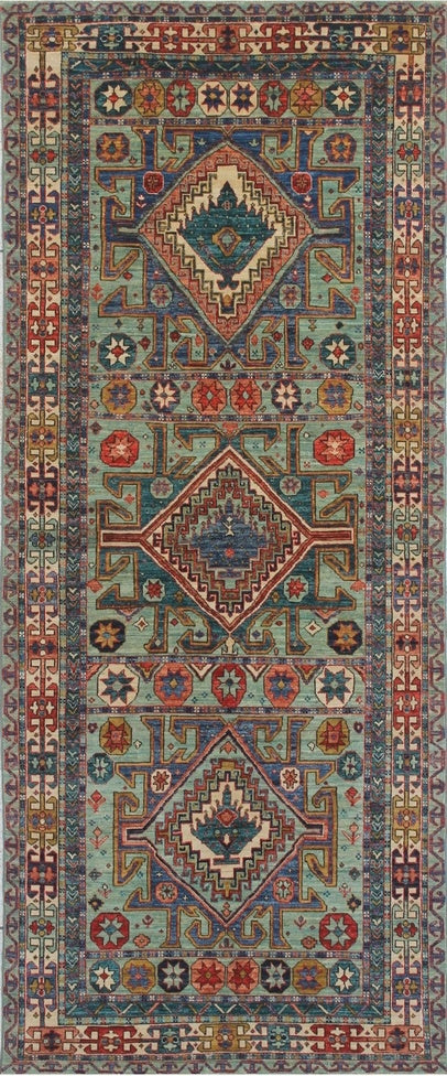 Exquisite Traditional Wool Rug with Geometric Patterns 98SK216 - 4 X 10