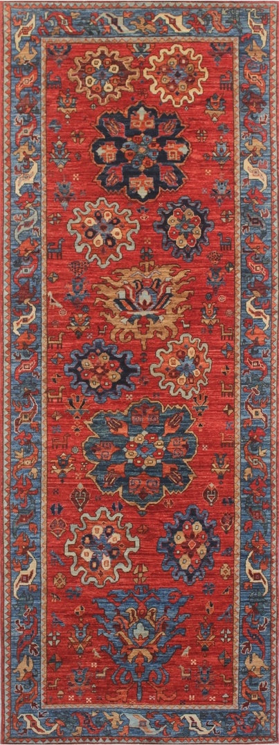 Majestic Elegance: Handcrafted Woolen Rug 98SK218 - 5 X 12