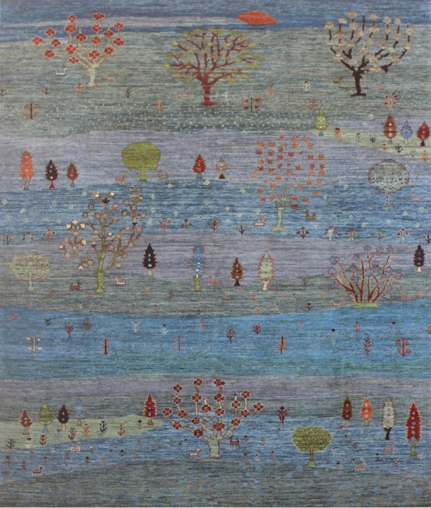 Tranquil Garden Woolen Rug 98SK374 - 9 X 10