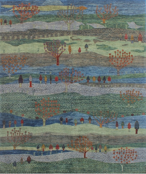 Serene Landscape Woolen Rug 98SK378 - 9 X 10