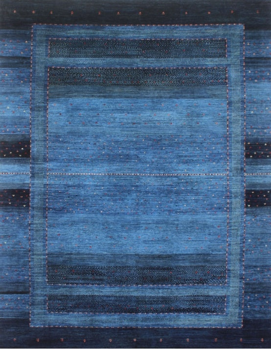Elegant Azure Harmony Woolen Rug 98SK399 - 14 X 17