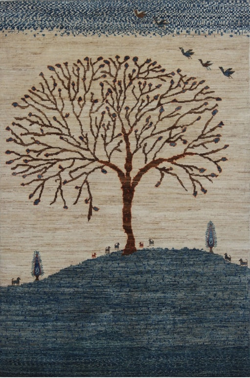 Tranquil Tree Woolen Rug 98SK429 - 4 X 6