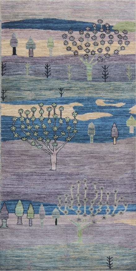 Serene Woodland Woolen Rug 98SK467 - 3 X 6