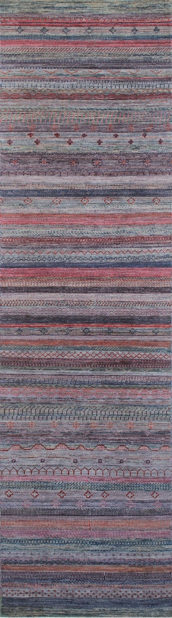 Elegant Harmony: Handcrafted Woolen Rug 98SK483 - 2 X 9