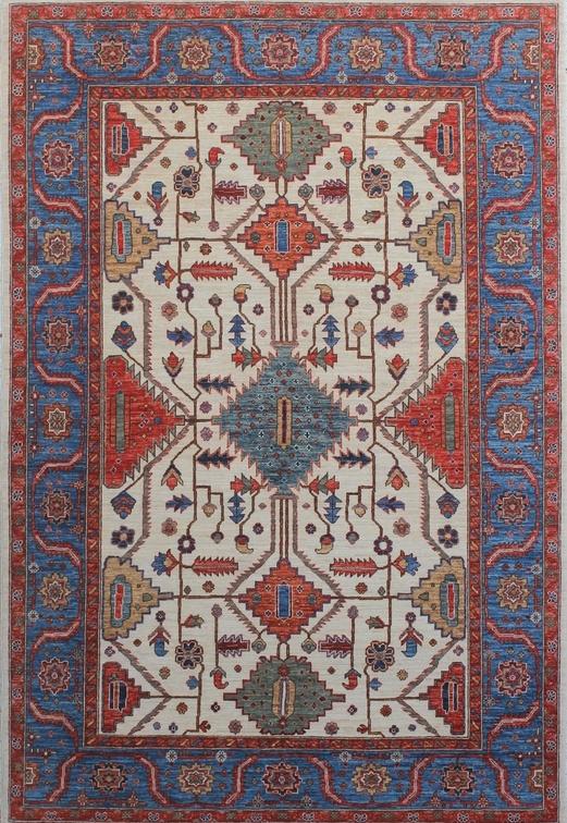 Timeless Elegance: Exquisite Woolen Rug 98SK97 - 6 X 9
