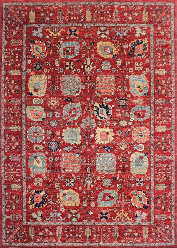 Opulent Traditions: Handwoven Woolen Masterpiece 99SK28 - 10 X 14