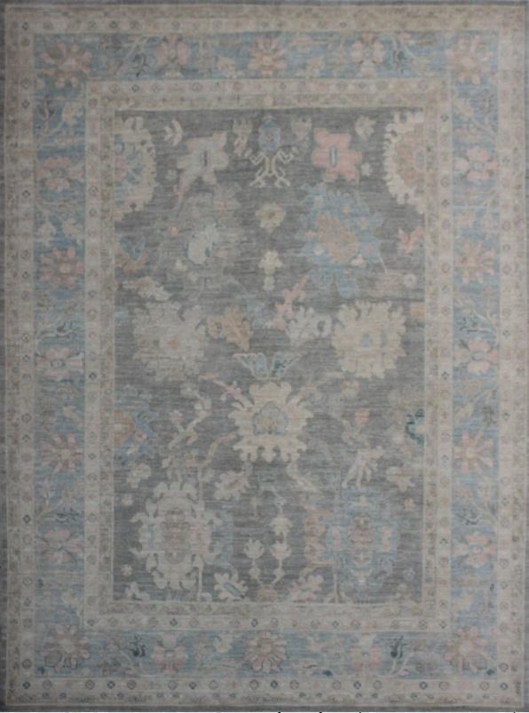 Timeless Elegance: Exquisite Oushak Woolen Rug 99SK348 - 10 X 12