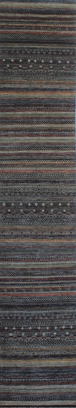 Rustic Elegance: Handcrafted Woolen Rug 99SK856 - 3 X 13