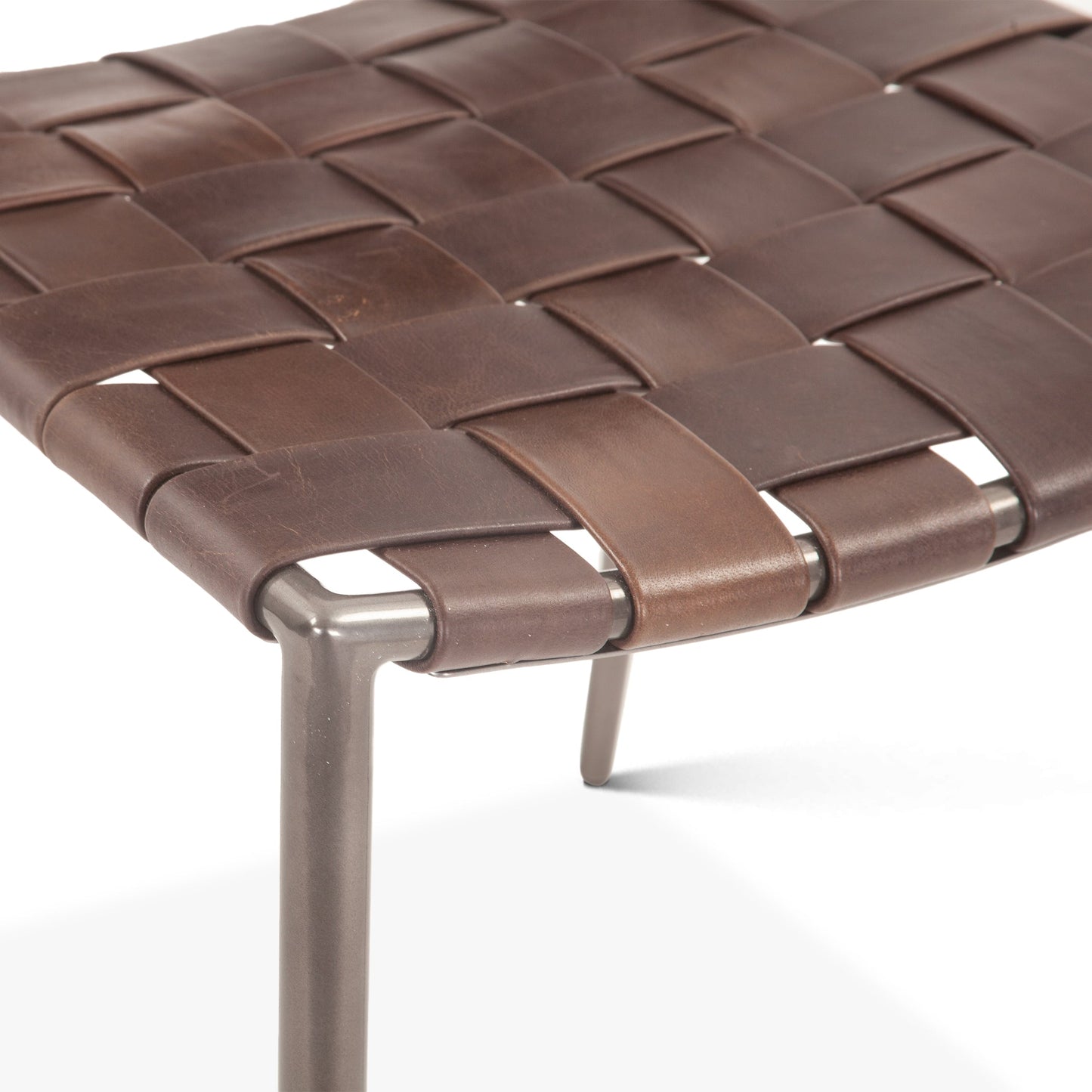 18" Dining Chair in Brown Buffalo Leather
