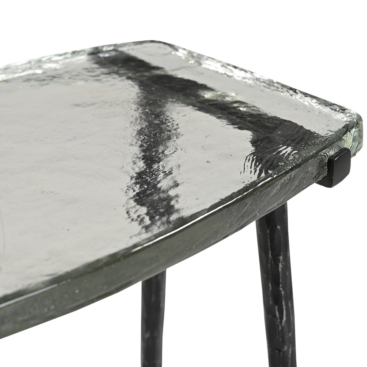 10" Glass Side Table