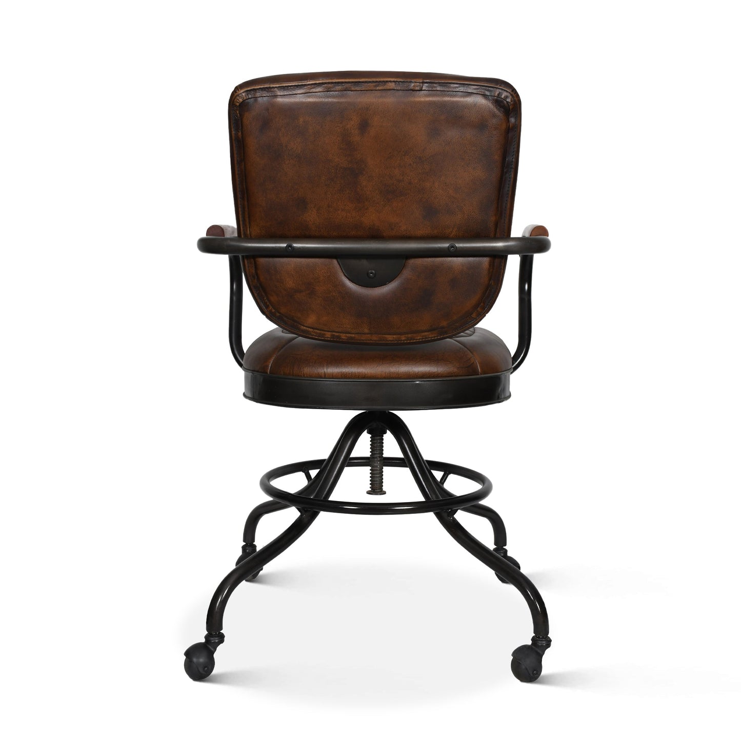 23" Antique Whiskey Leather Desk Chair