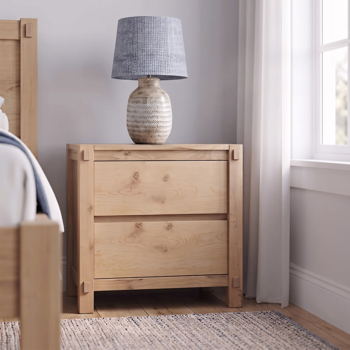 26" Distressed Oak Nightstand