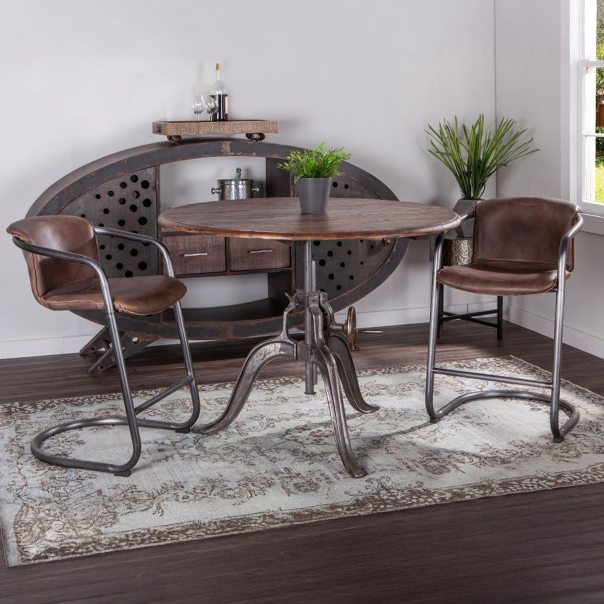 48" Weathered Teak Round Table