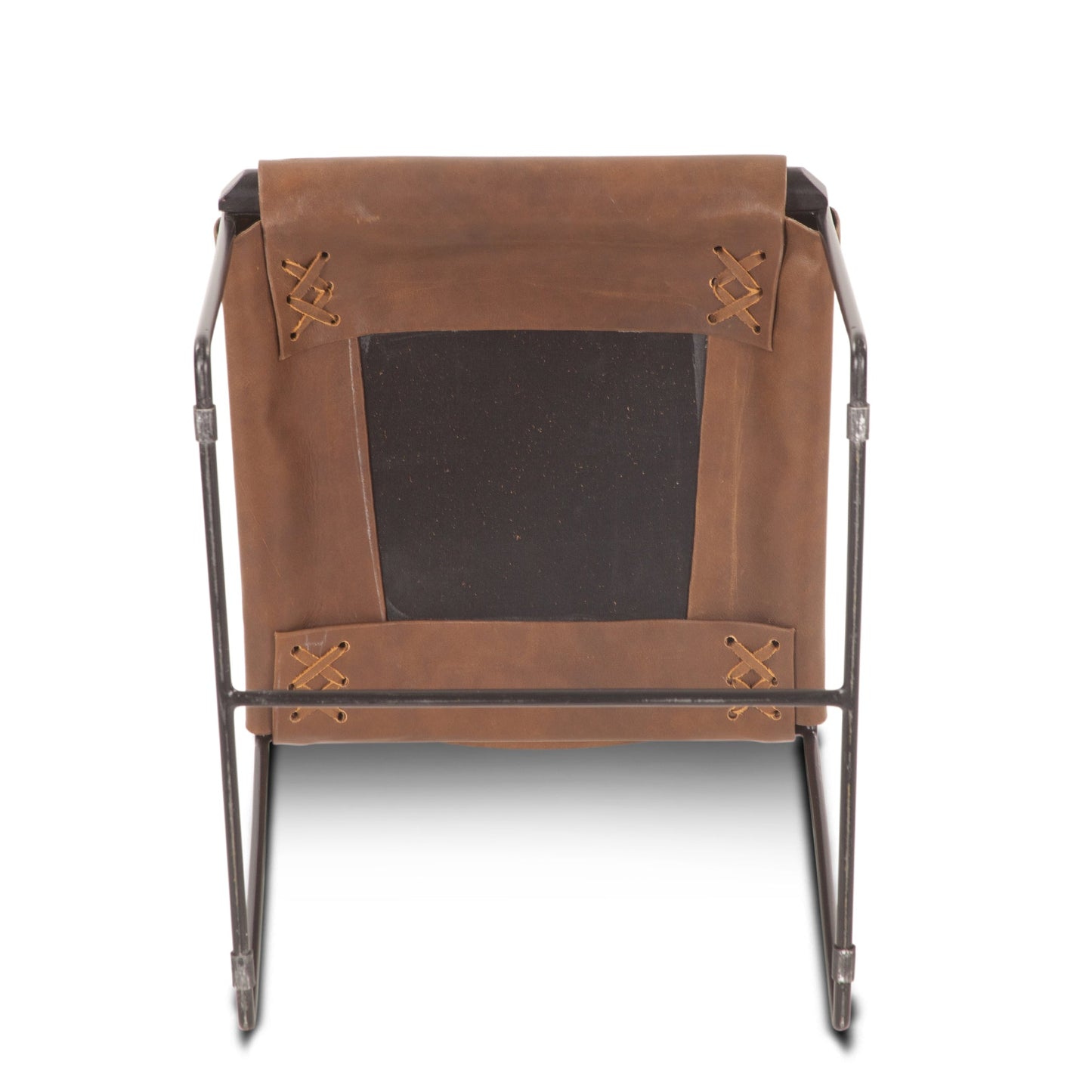 18" Brown Buffalo Leather Dining Chair
